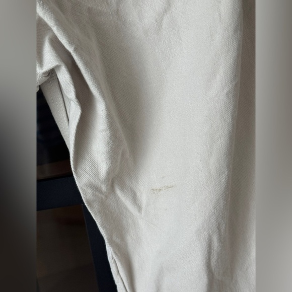 Rag & Bone straight leg jeans ecru light gray beige high rise waisted pants - Picture 9 of 9